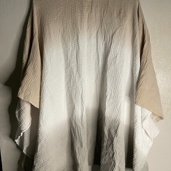 Universal Thread tan green ombré open front kimono/duster/poncho size OSFM - Picture 2 of 3